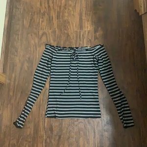 aeropostale striped off the shoulder top